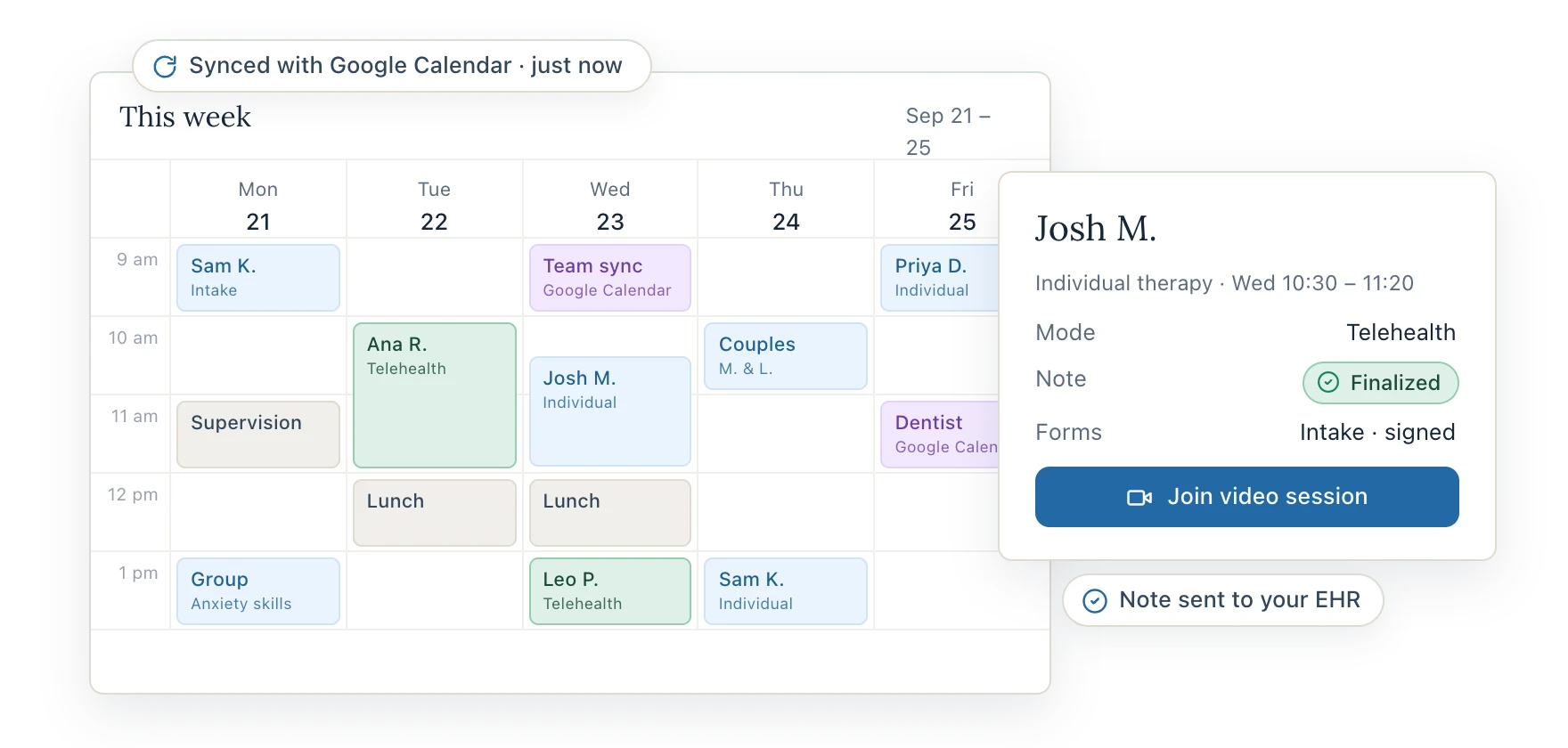 AutoNotes clinical workspace